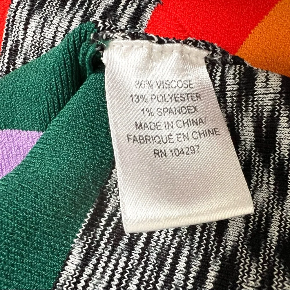 MILLY Rainbow Stripe Square Neck Knit Top ASO Ali Fisher Preppy Academia Sporty - Picture 12 of 17